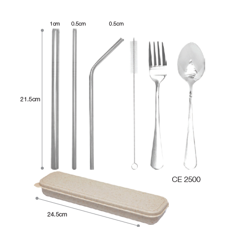 Reusable utensil set CE25