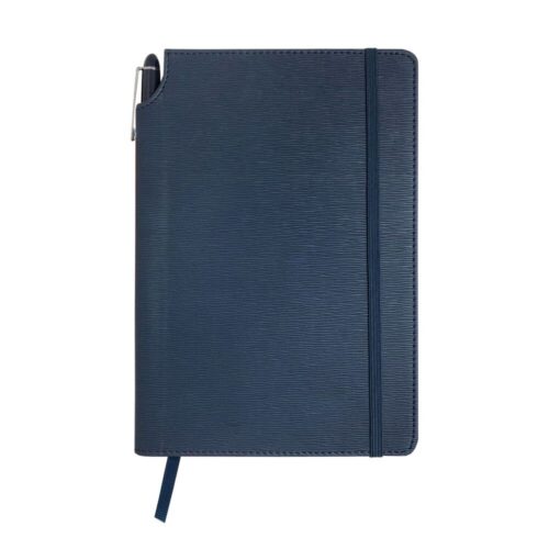 A5 PU hard cover notebook with pen slot