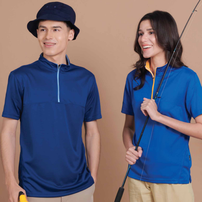 Microfibre Half-Zip Mock Neck Shirt QD18