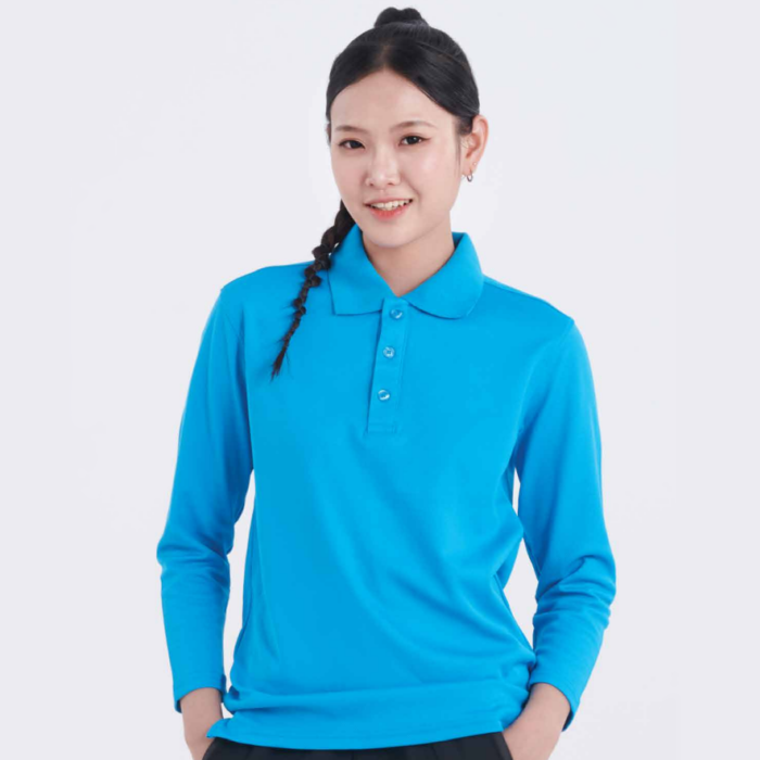 CVC Long Sleeve Polo Shirt QD84